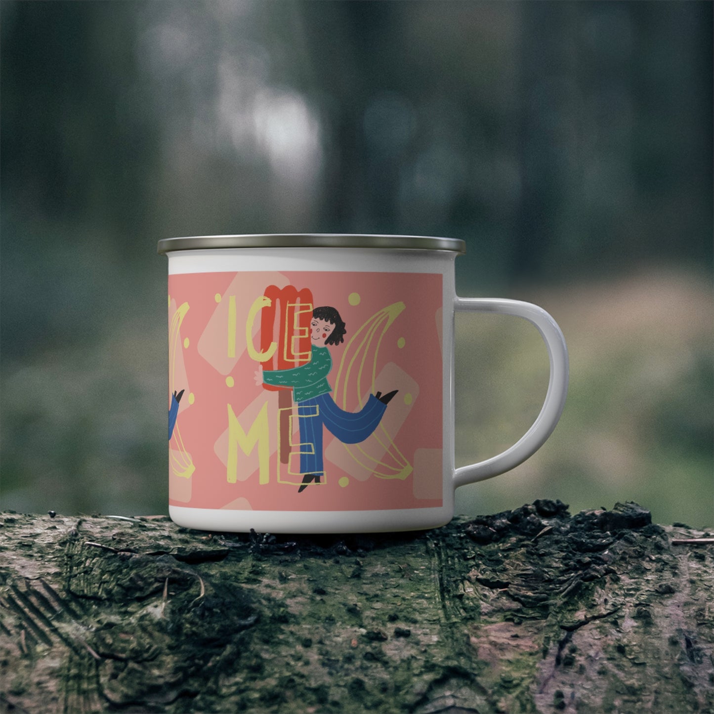 Ice Me Camping Mug with Quirky Design, Outdoor Adventure Mug, Unique Gift for Hikers, Summer Camping Essentials, Ice Me Theme