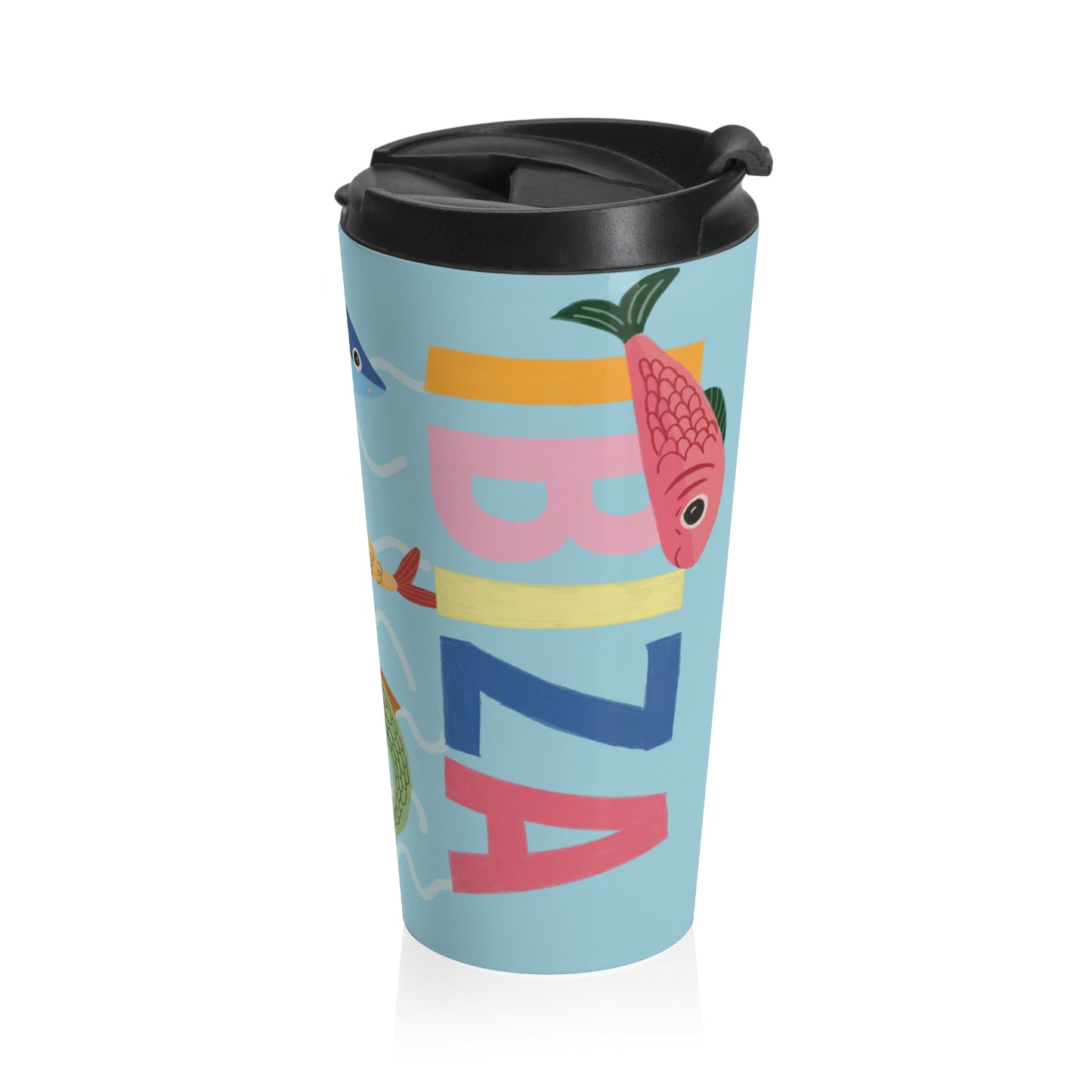 IBIZA Travel Mug - Perfect for Coffee Lovers, Gifts for Her, Nature Enthusiasts, Summer Vibes, Eco-Friendly Drinkware