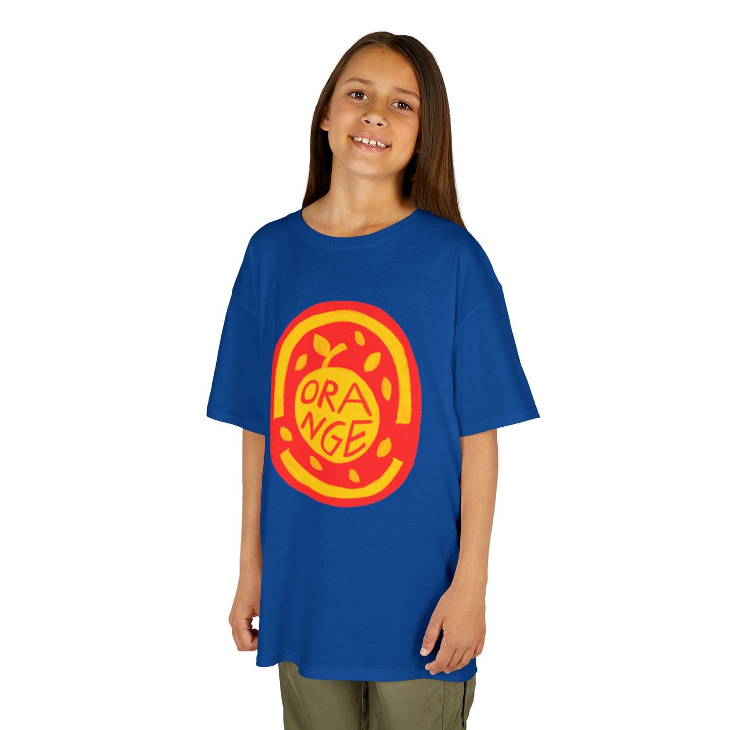 ORANGE - Comfortable Kids T-Shirt for Playtime, School Days, Birthday Gifts, Family Events, DIY Projects