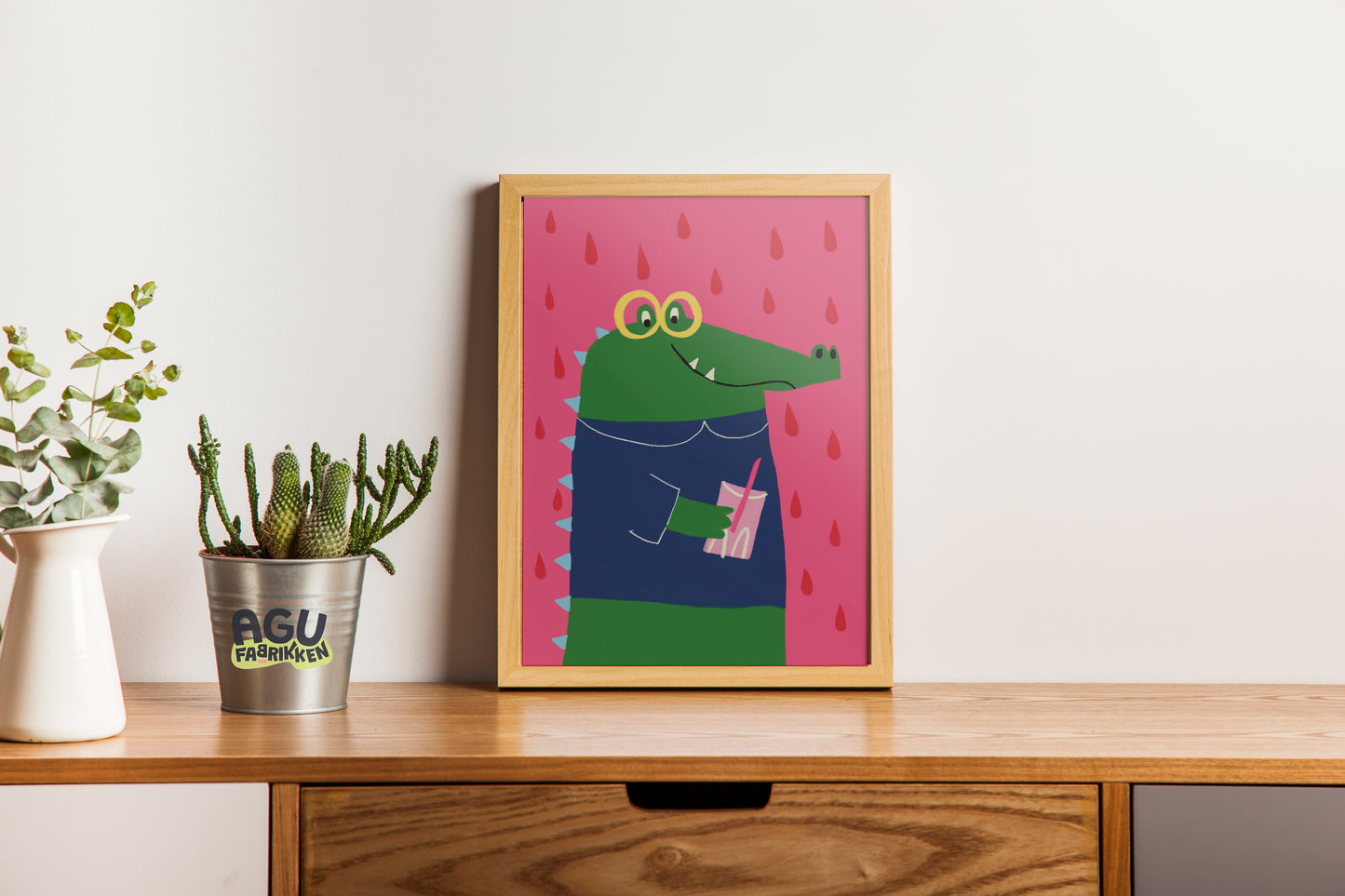 Crocodile- Fun Wall Decor, Gift for Foodies, Quirky Kitchen Art, Unique Home Decor, animals Lovers