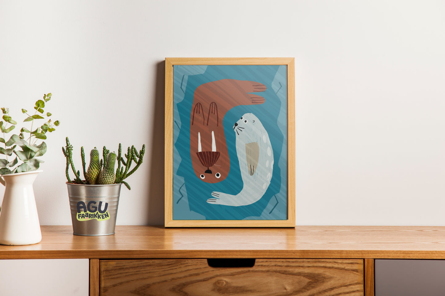 Seal & Walrus- Fun Wall Decor, Gift for Foodies, Quirky Kitchen Art, Unique Home Decor, animal