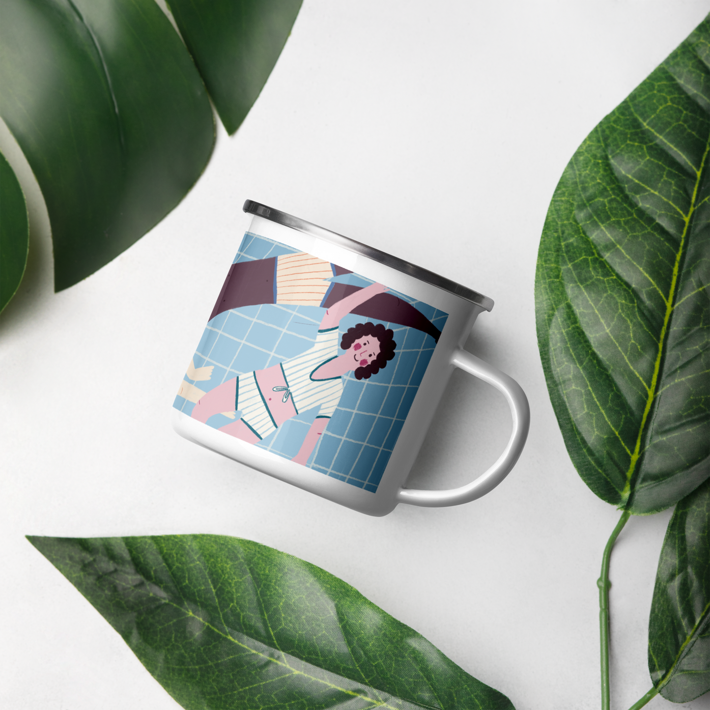 Pool Enamel Mug