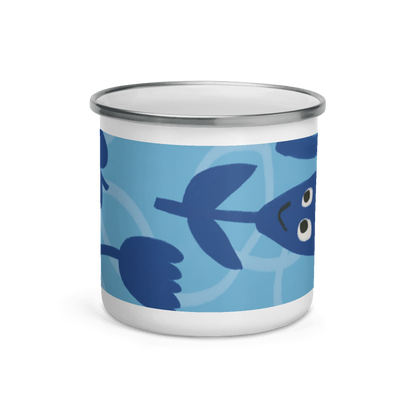 Blue flowers Enamel Mug