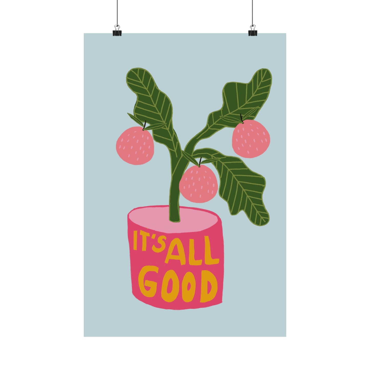 It's All Good Vertical Posters - Fun Wall Decor, Gift for Foodies, Quirky Kitchen Art, Unique Home Decor, Pickle Lovers