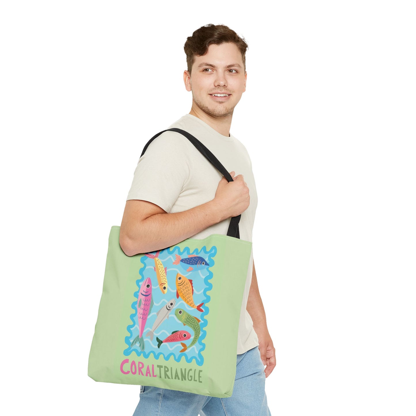 Coral Triangle Tote Bag, Fun Reusable Tote, Summer Beach Bag, Cute Grocery Bag, Eco-Friendly Shopping Tote