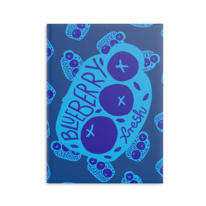BLUEBERRY Hardcover Notebook, Cute Journal for Kids, Gift for Fish Lovers, Coral Triangle Design, Summer Vibes
