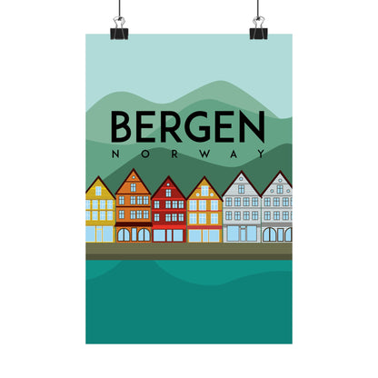 Vertical Poster - Bergen Norway Design