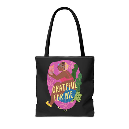 Grateful for Me Tote Bag, Fun Reusable Tote, Summer Beach Bag, Cute Grocery Bag, Eco-Friendly Shopping Tote