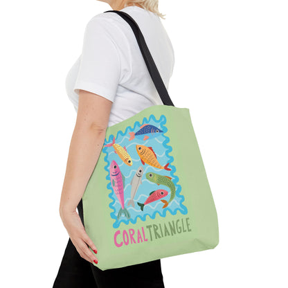 Coral Triangle Tote Bag, Fun Reusable Tote, Summer Beach Bag, Cute Grocery Bag, Eco-Friendly Shopping Tote