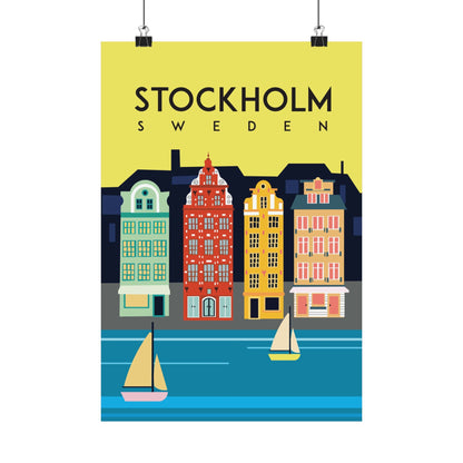 Stockholm Sweden Vertical Posters - Fun Wall Decor, Gift for Foodies, Quirky Kitchen Art, Unique Home Decor, Pickle Lovers