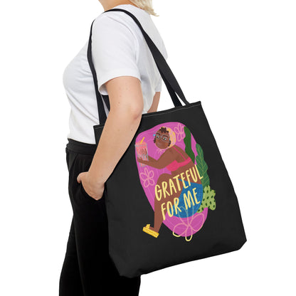 Grateful for Me Tote Bag, Fun Reusable Tote, Summer Beach Bag, Cute Grocery Bag, Eco-Friendly Shopping Tote