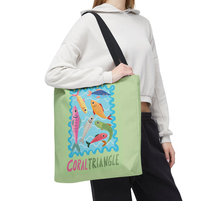 Coral Triangle Tote Bag, Fun Reusable Tote, Summer Beach Bag, Cute Grocery Bag, Eco-Friendly Shopping Tote