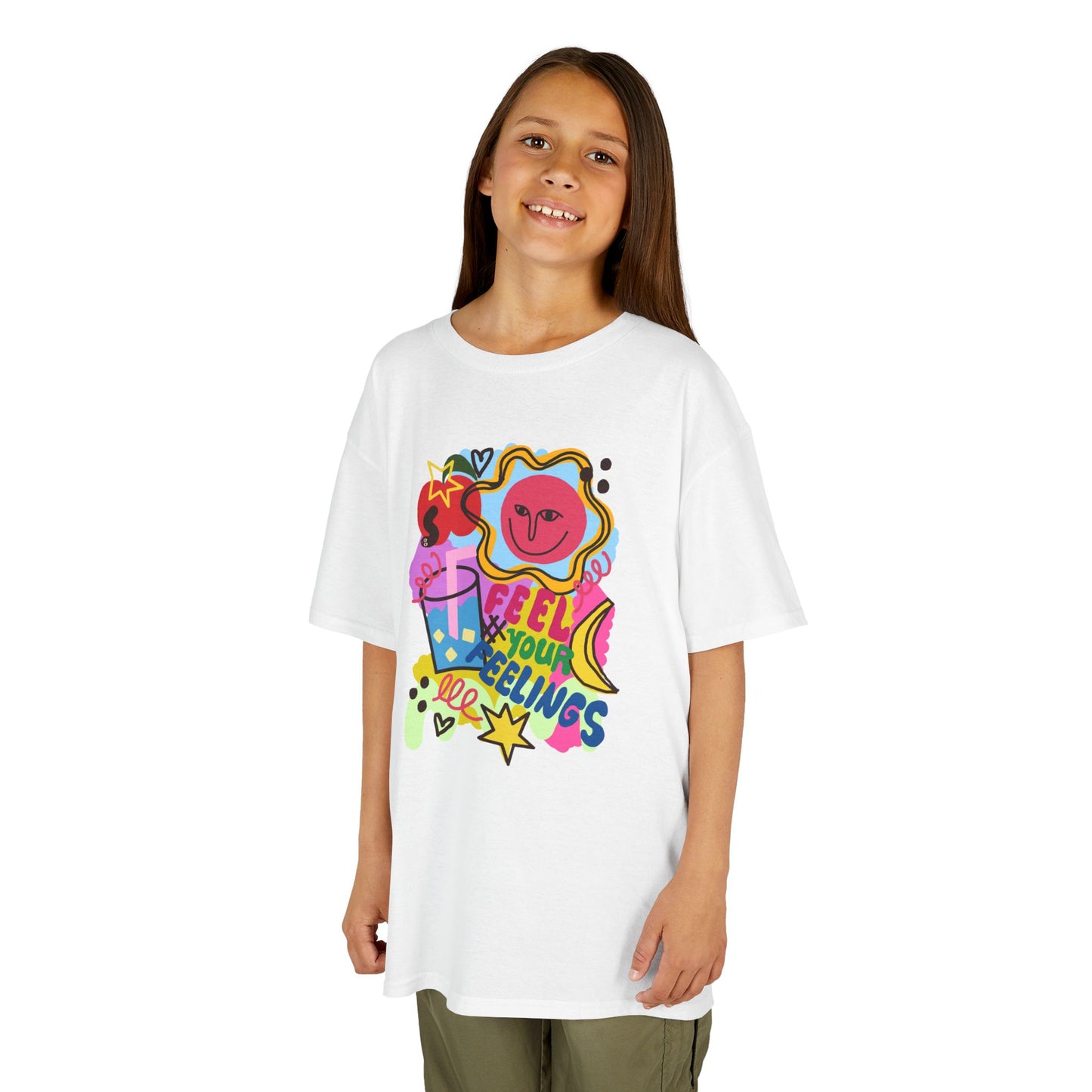 Feel Your Feelings - Comfortable Kids T-Shirt for Playtime, School Days, Birthday Gifts, Family Events, DIY Projects
