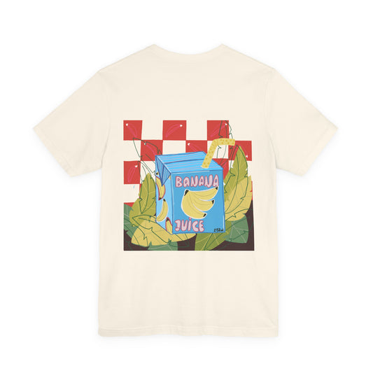 Banana Juice-Inspired Unisex Jersey Tee, Casual Tee, Travel Souvenir Shirt, Gift for Locals, Stylish Apparel for Everyday Wear