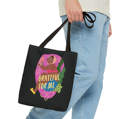 Grateful for Me Tote Bag, Fun Reusable Tote, Summer Beach Bag, Cute Grocery Bag, Eco-Friendly Shopping Tote