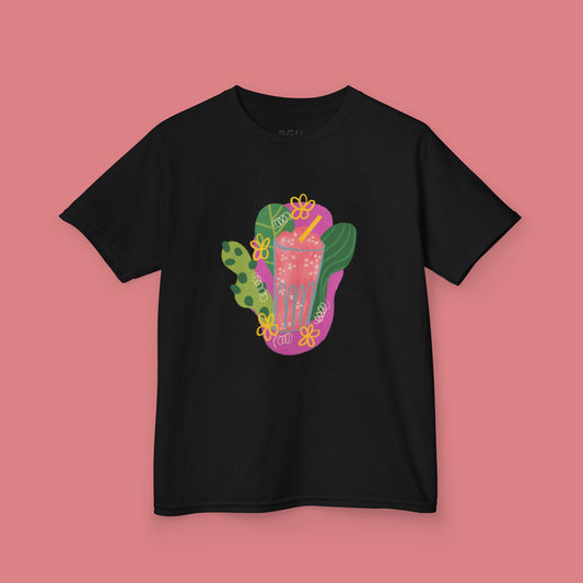 PINK DRINK - Comfortable Kids T-Shirt for Playtime, School Days, Birthday Gifts, Family Events, DIY Projects