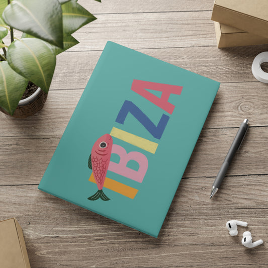 IBIZA Hardcover Notebook, Cute Journal for Kids, Gift for Fish Lovers, Coral Triangle Design, Summer Vibes
