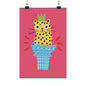 Ice Cream Cat - Vertical Posters - Fun Wall Decor, Gift for Foodies, Quirky Kitchen Art, Unique Home Decor, Pickle Lovers