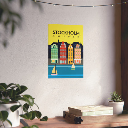 Stockholm Sweden Vertical Posters - Fun Wall Decor, Gift for Foodies, Quirky Kitchen Art, Unique Home Decor, Pickle Lovers