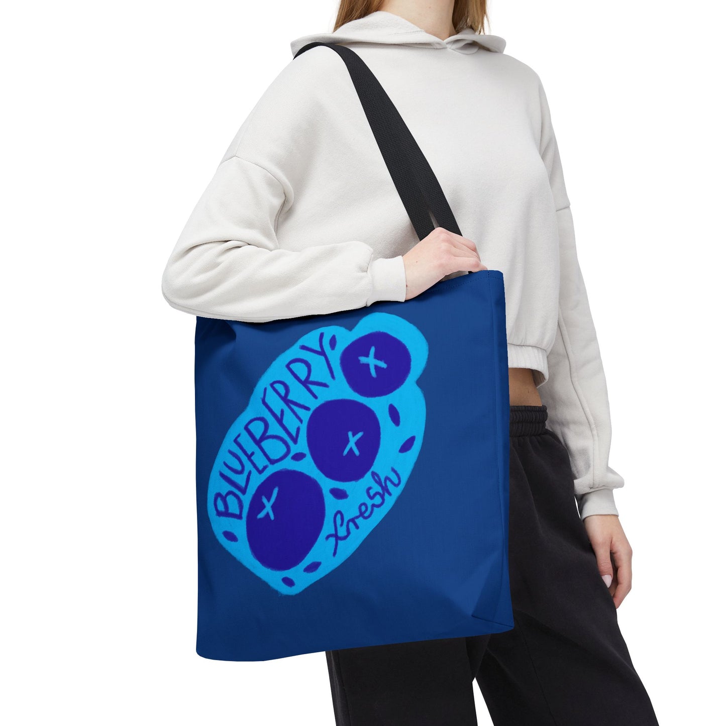 BLUEBERRY Tote Bag, Fun Reusable Tote, Summer Beach Bag, Cute Grocery Bag, Eco-Friendly Shopping Tote