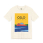 Oslo Norway-Inspired Unisex Jersey Tee, Casual Tee, Travel Souvenir Shirt, Gift for Locals, Stylish Apparel for Everyday Wear