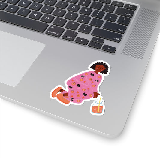 Halloween Girl-Cut Stickers, Colorful City Art, Perfect for Laptops, Journals, Gifts, Home Decor