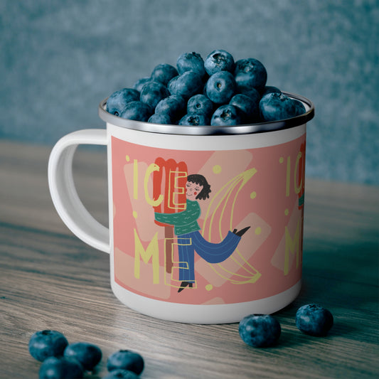 Ice Me Camping Mug with Quirky Design, Outdoor Adventure Mug, Unique Gift for Hikers, Summer Camping Essentials, Ice Me Theme