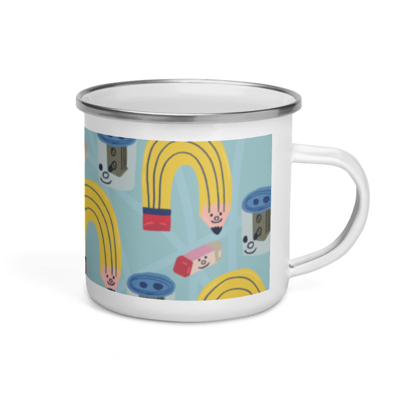 Team Work Enamel Mug
