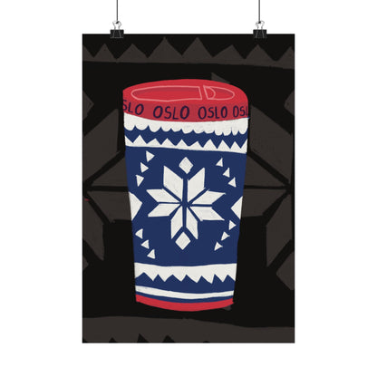 Oslo Termokopp - Vertical Posters - Fun Wall Decor, Gift for Foodies, Quirky Kitchen Art, Unique Home Decor, Pickle Lovers