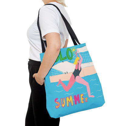 OSLO SUMMER Tote Bag, Fun Reusable Tote, Summer Beach Bag, Cute Grocery Bag, Eco-Friendly Shopping Tote