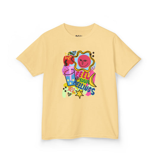 Feel Your Feelings - Comfortable Kids T-Shirt for Playtime, School Days, Birthday Gifts, Family Events, DIY Projects