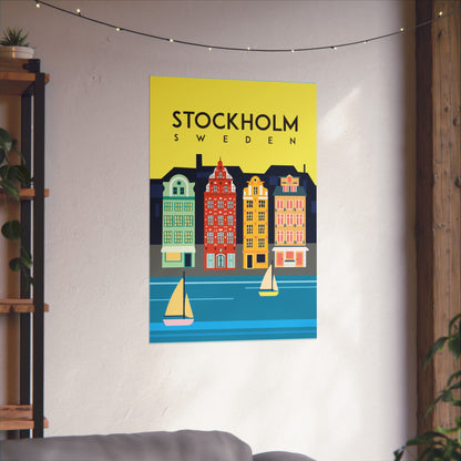 Stockholm Sweden Vertical Posters - Fun Wall Decor, Gift for Foodies, Quirky Kitchen Art, Unique Home Decor, Pickle Lovers