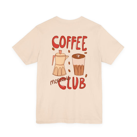 Coffee Club - Inspired Unisex Jersey Tee, Casual Tee, Travel Souvenir Shirt, Gift for Locals, Stylish Apparel for Everyday Wear