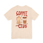Coffee Club - Inspired Unisex Jersey Tee, Casual Tee, Travel Souvenir Shirt, Gift for Locals, Stylish Apparel for Everyday Wear