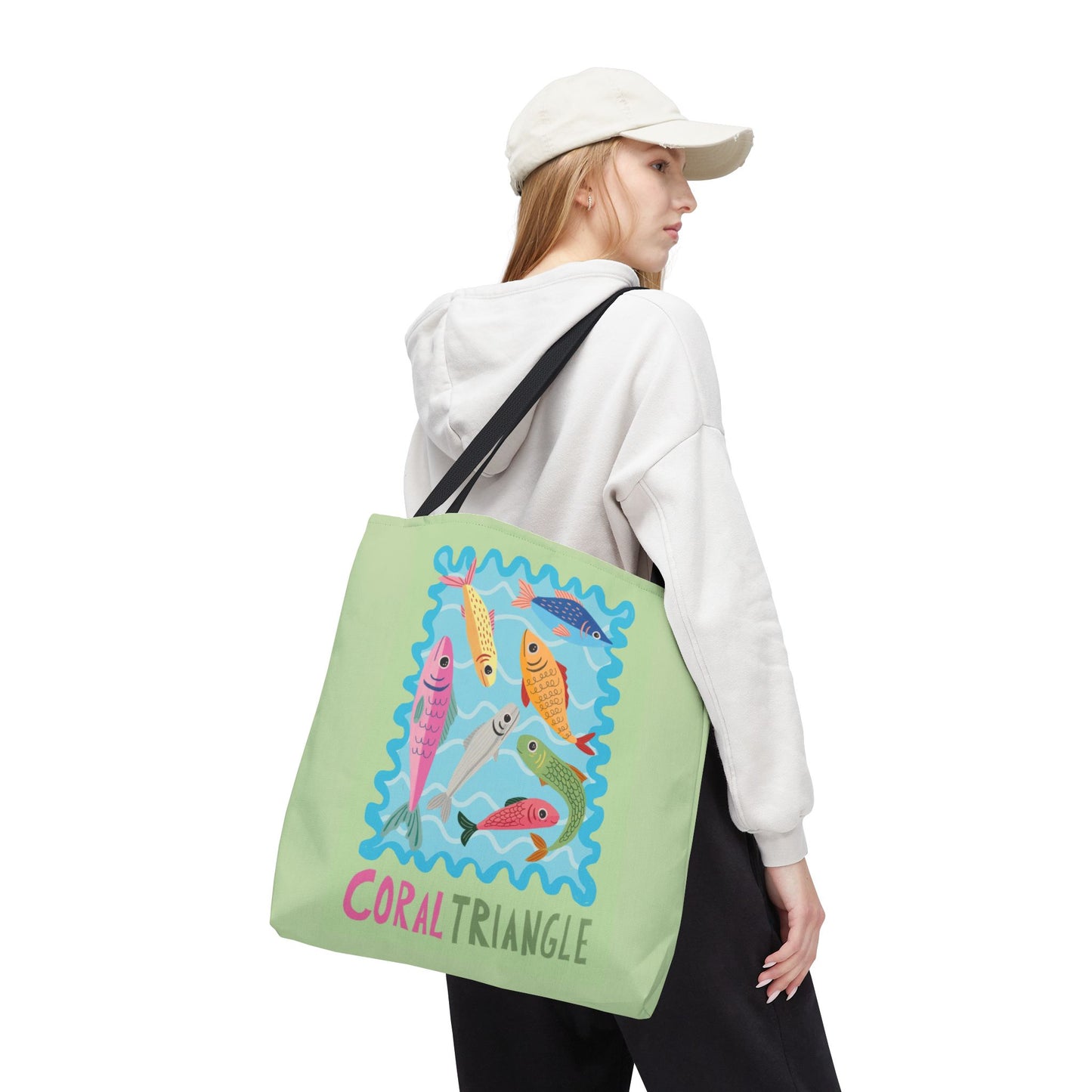 Coral Triangle Tote Bag, Fun Reusable Tote, Summer Beach Bag, Cute Grocery Bag, Eco-Friendly Shopping Tote