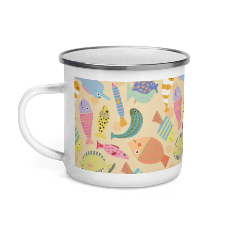 Fish Bucket Enamel Mug