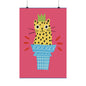 Ice Cream Cat - Vertical Posters - Fun Wall Decor, Gift for Foodies, Quirky Kitchen Art, Unique Home Decor, Pickle Lovers