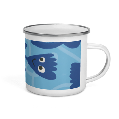 Blue flowers Enamel Mug