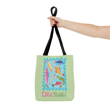 Coral Triangle Tote Bag, Fun Reusable Tote, Summer Beach Bag, Cute Grocery Bag, Eco-Friendly Shopping Tote