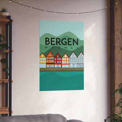 Vertical Poster - Bergen Norway Design