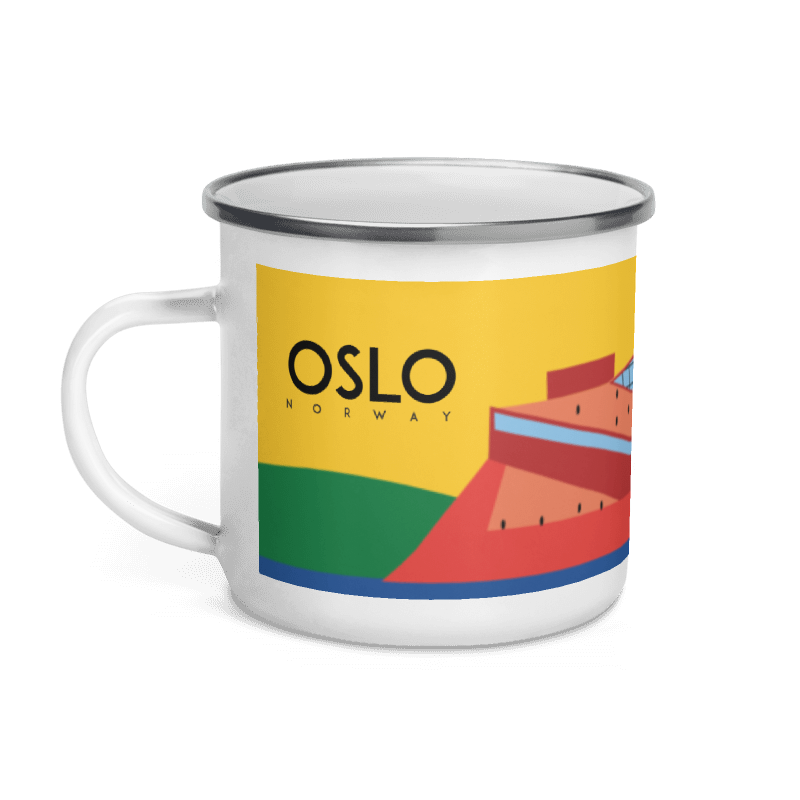 Oslo Norway Enamel Mug