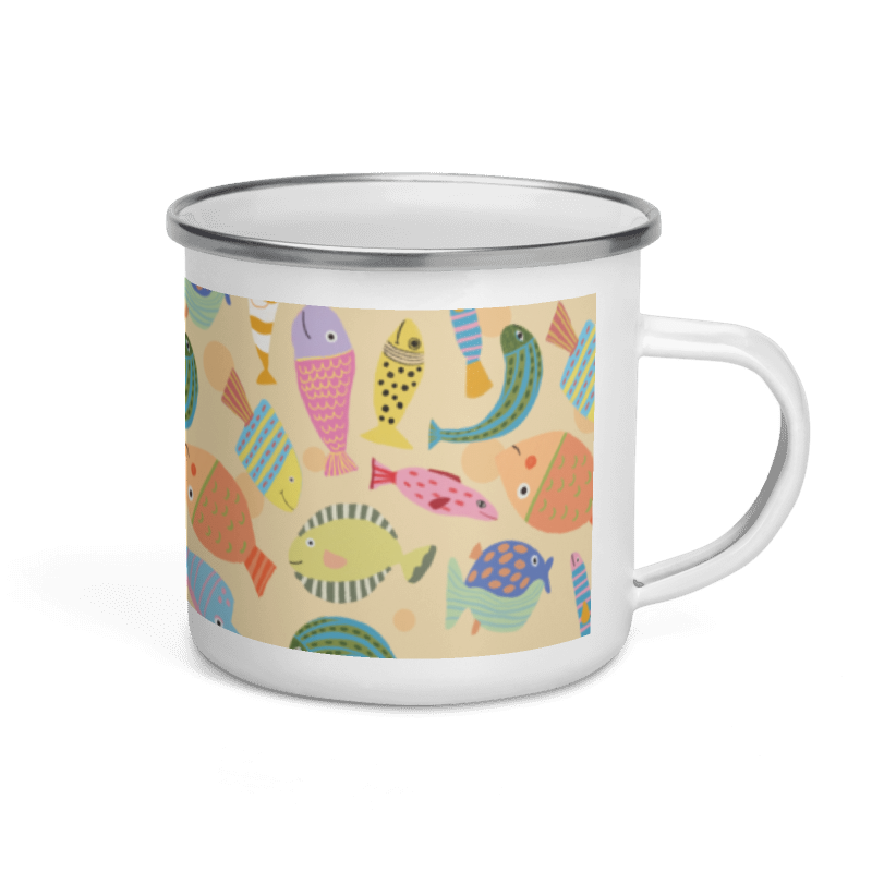 Fish Bucket Enamel Mug