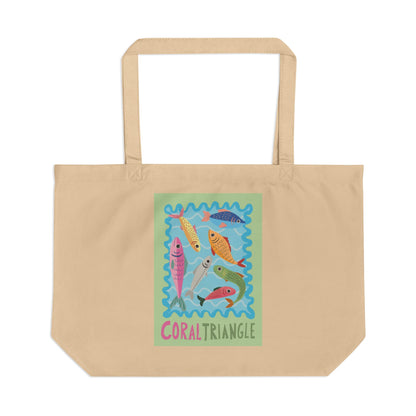 Coral Triangle Eco Tote Bag, Reusable Grocery Bag, Beach Tote, Poolside Carryall, Eco-Friendly Gift for Travelers