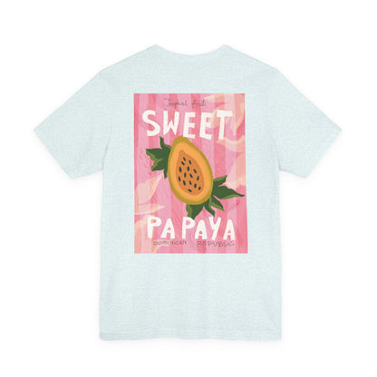 Sweet Papaya-Inspired Unisex Jersey Tee, Casual Tee, Travel Souvenir Shirt, Gift for Locals, Stylish Apparel for Everyday Wear