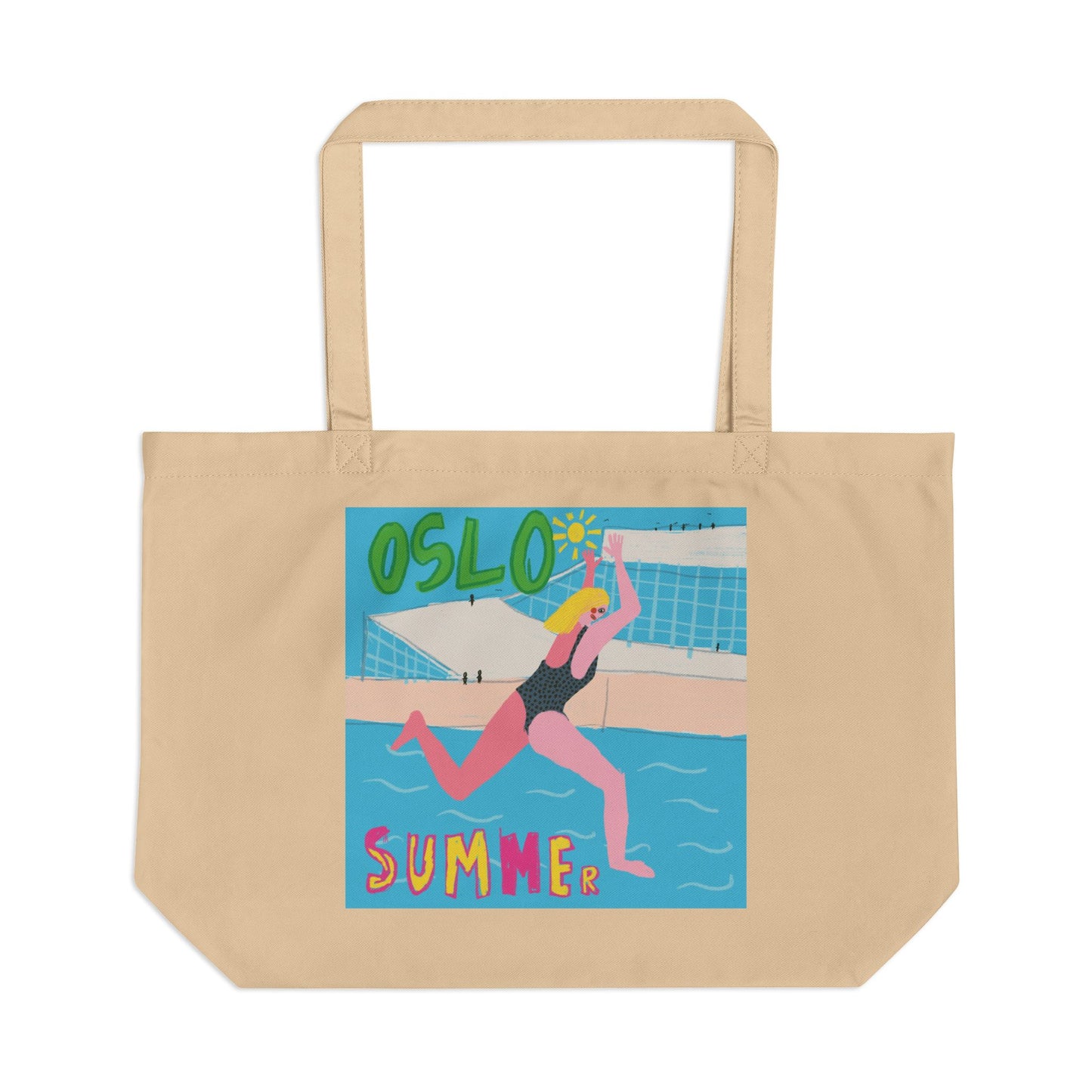 Summer Vibes Eco Tote Bag, Reusable Grocery Bag, Beach Tote, Poolside Carryall, Eco-Friendly Gift for Travelers