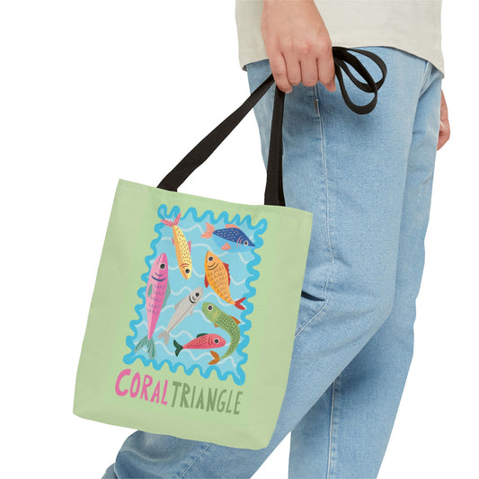 Coral Triangle Tote Bag, Fun Reusable Tote, Summer Beach Bag, Cute Grocery Bag, Eco-Friendly Shopping Tote