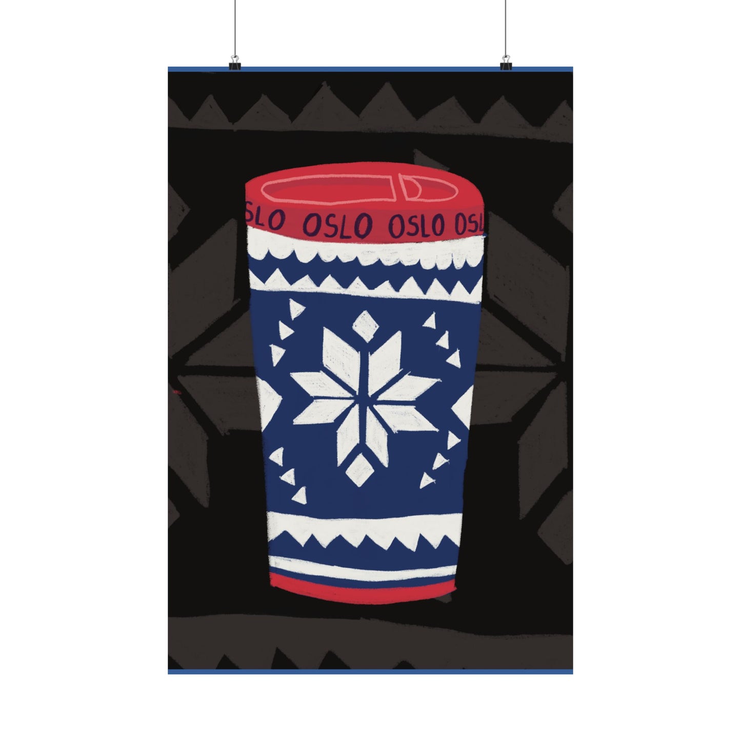 Oslo Termokopp - Vertical Posters - Fun Wall Decor, Gift for Foodies, Quirky Kitchen Art, Unique Home Decor, Pickle Lovers