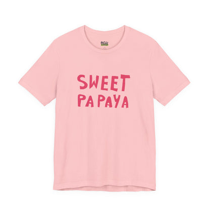 Sweet Papaya-Inspired Unisex Jersey Tee, Casual Tee, Travel Souvenir Shirt, Gift for Locals, Stylish Apparel for Everyday Wear