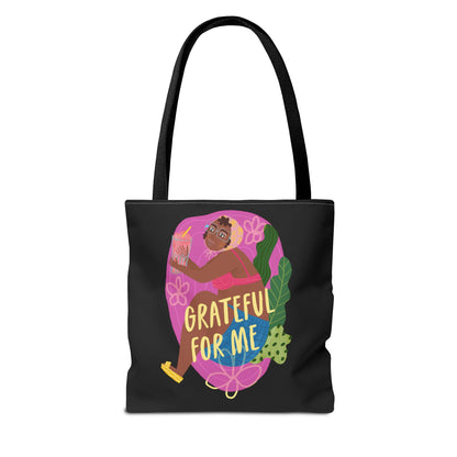 Grateful for Me Tote Bag, Fun Reusable Tote, Summer Beach Bag, Cute Grocery Bag, Eco-Friendly Shopping Tote