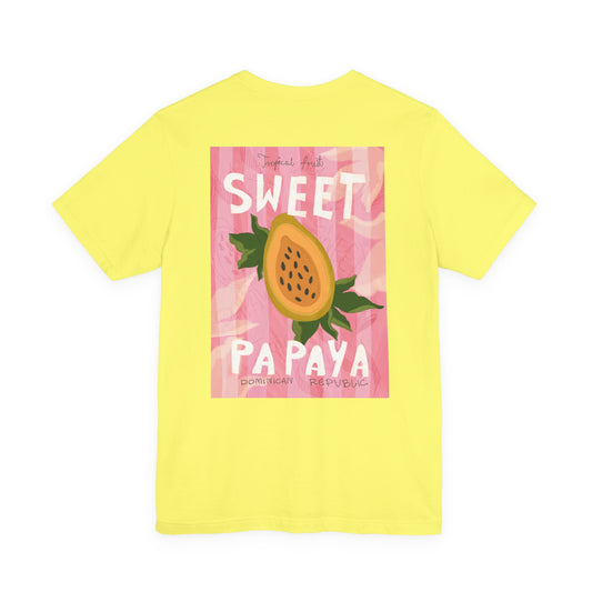 Sweet Papaya-Inspired Unisex Jersey Tee, Casual Tee, Travel Souvenir Shirt, Gift for Locals, Stylish Apparel for Everyday Wear